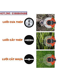 Máy cắt cỏ, tỉa cành cầm tay LAPUSEN pin khủng 15000mah, động cơ mạnh 1800w