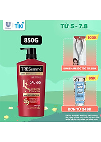 Dầu Gội Tresemmé Keratin Smooth Tinh Dầu Argan Và Keratin Vào Nếp Suôn Mượt (850g)