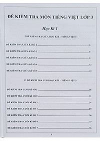 Combo Sách - Đề kiểm tra Tiếng Việt 3 học kì I + II