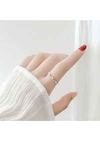 Nhẫn bạc thời trang phong cách Hàn quốc.12.09.Hở xoắn  ngôi sao