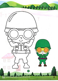 Bé Tô Màu Chú Bộ Đội