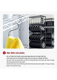 Kệ sắt đa năng 5 tầng tùy chỉnh mặt lưới, khung thép carbon