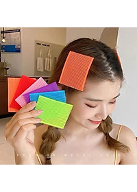 Hộp 10 Miếng Dán Tóc Hình Vuông Dễ Thương Cho Nữ 8X6Cm