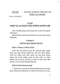 Luật trật tự, an toàn giao thông đường bộ năm 2024 - bản in 2024