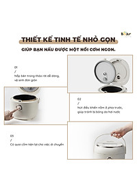 Nồi Cơm Điện Tử Bear 3L Lòng Nồi 5 Lớp Đa Năng Nấu Cơm Nấu Cháo Hầm Hấp Hâm Nóng Hẹn Giờ Lên Đến 12 Tiếng SB-NC30A - HÀNG CHÍNH HÃNG