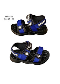 Xăng đan bé trai dép quai hậu trẻ em nam tiểu trung học quai ngang siêu nhẹ màu xanh dáng thể thao phù hợp cho bé 5 6 7 8 9 10 11 12 tuổi đi học đi biển ST71