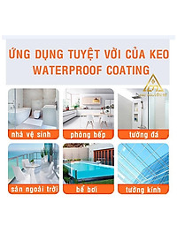 Keo chống thấm Epoxy 2 thành phần A - B trong suốt, sử lý chống thấm mặt sàn nhà vệ sinh, quét bảo vệ gạch men
