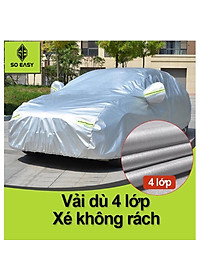 Bạt Phủ xe ô tô Mazda cx5, Bạt phủ xe hơi - áo trùm che phủ xe hơi nhôm bạc 4 chỗ đến 7 chỗ