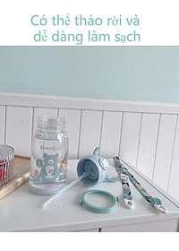 Bình Nước Thể Thao Có Ống Hút 600ml Hình Gạc Nai Hươu Dễ Thương Nhiều Màu Sắc Cho Bé - Hàng Loại 1 - Chính Hãng MINIIN