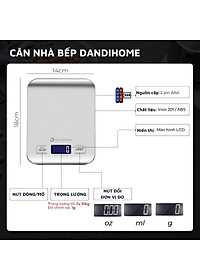 Cân tiểu ly điện tử mini nhà bếp, cà phê DandiHome có độ chính xác cao