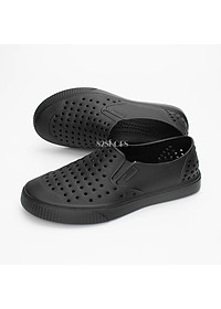 Giày nhựa lỗ nam nữ đi mưa đi biển Urban - Chất liệu Eva siêu nhẹ, chống nước, giá tốt - Đen