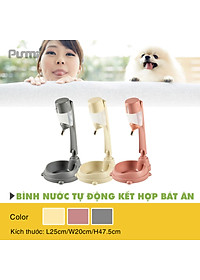 Bình nước kết hợp bát ăn không khấc