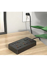 Ổ điện cao cấp đa năng, thông minh 4 cổng USB, 3 cổng AC 220V OLAPLE an toàn chống giật, chống cháy nổ an toàn - Hàng nhập khẩu