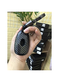 Ốp chìa khoá, bao chìa khóa xe Hyundai Accent 2021-2022 loại 4 nút vân Carbon