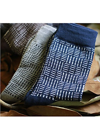 SET 5 tất nam dài đi giày tây công sở họa tiết caro nhỏ MM3