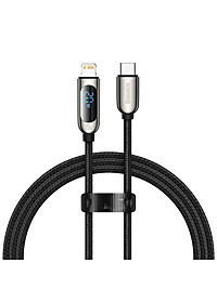 Cáp sạc nhanh tích hợp màn hình LED Baseus Display Fast Charging Data Cable Type-C to IP 20W(CATLSK) - Hàng chính hãng