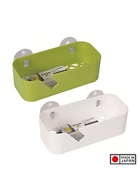 Giá để xà bông, mút rửa chén dạng lưới nội địa Nhật Bản, khay kết hợp với hai núm hít chân không nên rất chặt khi treo trên tường - nội địa Nhật Bản 