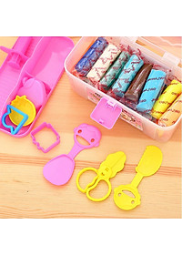 Vali Đất Nặn Đất Sét 24 Màu Kèm Dụng Cụ Nặn Và Khuôn Deli - Chất Liệu An Toàn Phù Hợp Cho Bé Sáng Tạo - 7021