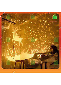Chill Party-Đèn Chiếu Ngàn Sao 6 phong cách kiêm đèn ngủ xoay tự động, nhiều màu sắc tuyệt đẹp - Hàng chính hãng