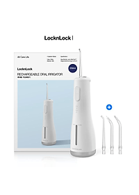 Máy tăm nước không dây LocknLock ENR154WHT 250ml, Hàng chính hãng, 4 chế độ, dung lượng pin 2000mAh - JoyMall