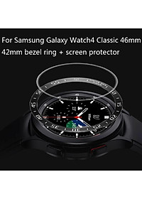 Khung viền bezel (benzen) + kính cường lực 2.5D cho Samsung galaxy watch 4