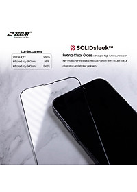 Miếng Dán Cường Lực ZEELOT SOLIDSLEEK Retina Clear cho iPhone 13 Pro Max / 13 Pro / 13 / 13 Mini_Hàng Chính Hãng