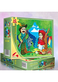 Tranh xếp hình Tia Sáng Cô bé quàng khăn đỏ ( 63 mảnh)