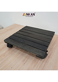 Kệ Để Chậu Cây Có Bánh Xe Cỡ Lớn 35cm Màu Xám Đen Dùng Để Để Chậu Cây - Chậu Hoa Thuận Tiện Di Chuyển