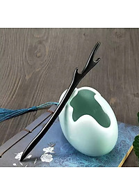 TRÂM CÀI TÓC SỪNG HƯƠU BẰNG GỖ MUN  CÓ HỘP ĐỰNG