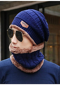 Mũ len kèm khăn - Tùy chọn kiểu dáng ( Giao Màu Ngẫu Nhiên )