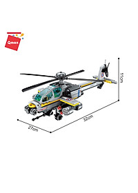 Đồ chơi xếp hình Qman 1719 - Trực Thăng Trên Không 280 mảnh ghép