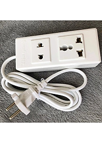 Ổ cắm Điện Quang ĐQ 001A-02-2M (2 lỗ dây 2 mét)