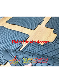 Thảm Lót Sàn Cao Su Xe Hyundai Accent 2018- 2021, 2022- Sàn Cao Su Đúc Accent Ko Mùi Mẫu Nissin chữ trắng