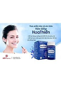 Viên Uống Hoa Thiên Hộp 30 viên giúp cân bằng nội tiết tố nữ, hạn chế lão hóa da , bí quyết cho chị em  trẻ đẹp (Sắc Ngọc Khang)