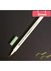 Bút lông mềm cây lẻ Lalunavn 10 màu sắc đầu Brush có nhũ STA Metallic Marker Pen Drawing - A13
