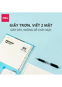 Sổ Còng Sổ Tay A5 B5 Bìa Nhựa Cứng 120 200 Trang Có Thể Thay Lõi Sổ Ruột Sổ Nhiều Size Deli - Phù Hợp Làm Sổ Kế Hoạch Planner, Nhật Kí, Tập Vở Ghi Chép Bullet Journal - HA560 EN204