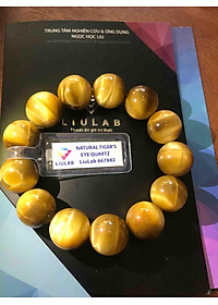 VÒNG THẠCH ANH ĐÁ MẮT HỔ VÀNG NÂU ĐẸP 16ly NAM MỆNH KIM THỔ ĐÁ THIÊN NHIÊN