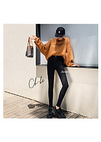 Quần tregging nữ Choobe cạp cao chất vải cao cấp thun ôm dày dặn co giãn tốt Q13