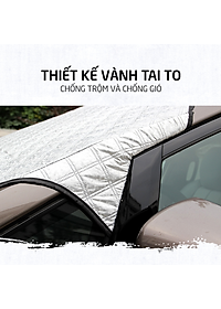 Tấm bạt che nắng kính lái xe ô tô có tai chụp gương chiếu hậu 2 bên A551