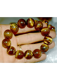 Vòng tay chuỗi đá mắt hổ nâu vàng-Nhiều cỡ ly