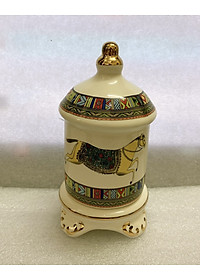 Lọ đựng tăm sứ hoa văn cổ điển sang trọng - ANTH487 ( Giao  ngẫu nhiên )