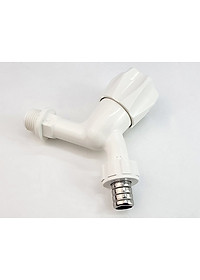 Bộ 3 vòi hồ tay núm tròn nhựa PP trắng, thân ngắn, ren 21-27mm Eurolife EL-HN05 (Trắng) (3 cái)