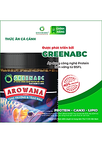 Thức ăn Cá Rồng GREENABC - Arowana Fish – Hàm lượng protein 40% giúp tăng trưởng nhanh, tăng đề kháng, vảy rực rỡ - Hộp 350g