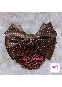 Kẹp lưới bới tóc búi tóc hoạ tiết cao cấp (9)