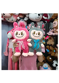 Thú nhồi bông labubu đeo nơ dễ thương - Size từ 37cm đến 65cm - Quà tặng gấu bông labubu êm mịn cho bé.