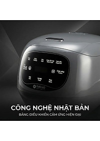 Nồi Cơm Điện Sứ Dưỡng Sinh Mishio MK365 lòng sứ nguyên chất 0.8L không chứa chất chống dính - Hàng chính hãng