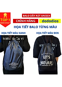 Balo dây rút unisex, Balo dây rút gấp gọn, vải dù chống thấm nước, Balo dây rút unisex, túi gấp, túi dây rút - vải dù chống thấm nước - Chính hãng dododios