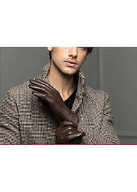 Bao tay da nam BHY8717 Găng tay nam da cừu. thoải mái lái xe, Lót lông giữ ấm