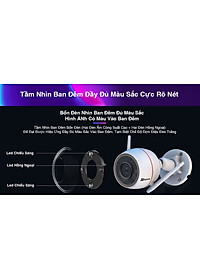Camera Wifi Ezviz Ngoài Trời AI thông minh, màu ban đêm, H3C 4MP 2K - Hàng chính hãng