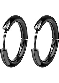 Bộ Bông tai nam inox khuyên tròn 16mm BT233 - 2 chiếc